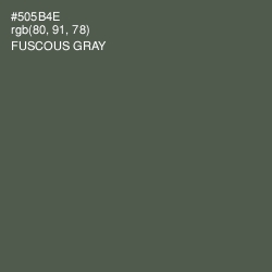 #505B4E - Fuscous Gray Color Image
